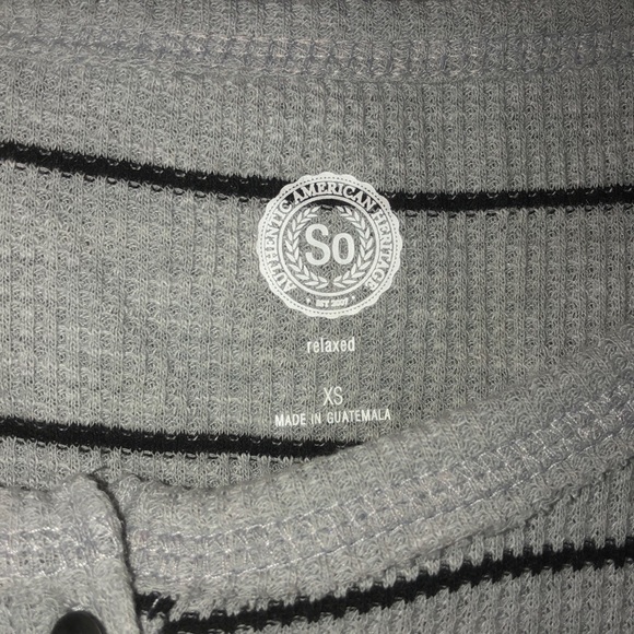 Thermal grey striped shirt - Picture 3 of 3